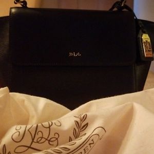 Ralph Lauren black bag with shoulder strap and dus
